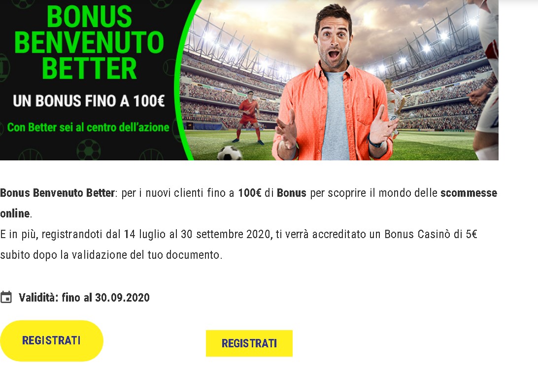 Lottomatica register bonus